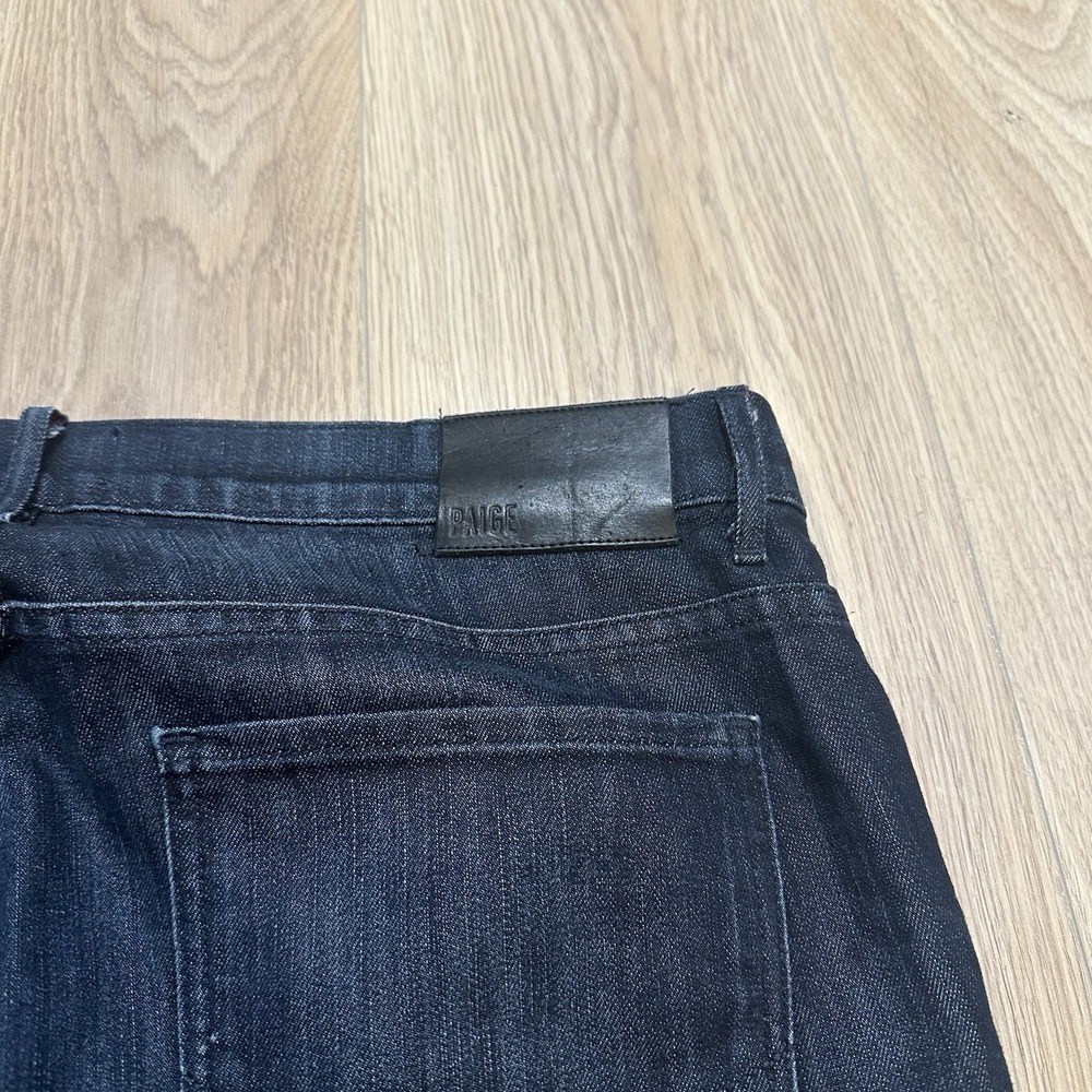 Paige Normandie Jeans Mens 36x34 Dark Wash Straight Leg SELVAGE USA Made EUC - Picture 7 of 7
